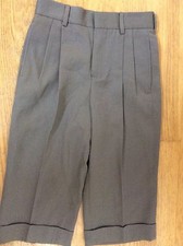 BROOKS BROTHERS Boys 4 WOOL PANTS Taupe Khaki Cuffs Dressy Church Holiday Party