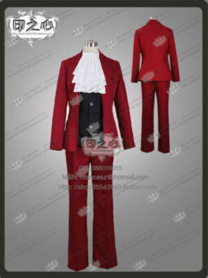 Anime Phoenix Wright 5 Ace Attorney Miles Edgeworth Cosplay Costume Outfit CD/TV