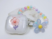 AirPods 3rd Generation Case Cover AirPod Protector Case Flower Bead Charm Strap