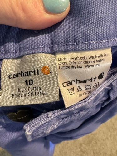 Carhartt Girl Size 10 Purple Lilac Cargo Pants - Picture 4 of 7