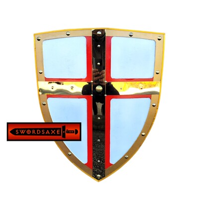 Richard Lion Heart Red Cross Holy Knight Templar Curved Wood Gold Steel ...