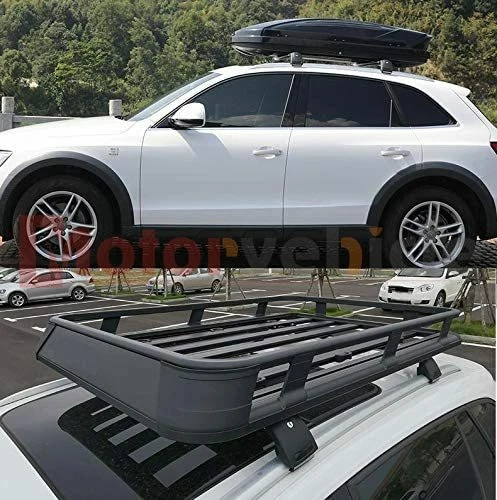 Barras transversales plateadas en stock de EE. UU. para Audi Q5 2009-2017 riel portaequipajes bloqueable Foto 3 de 4