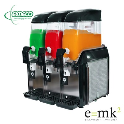 Elmeco First Class III Slushmaschine 36L wassergekühlt Green Line Gastro Schwarz