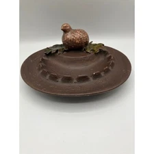 Vintage Hobbyist Piece Quail & Leaves Ashtray