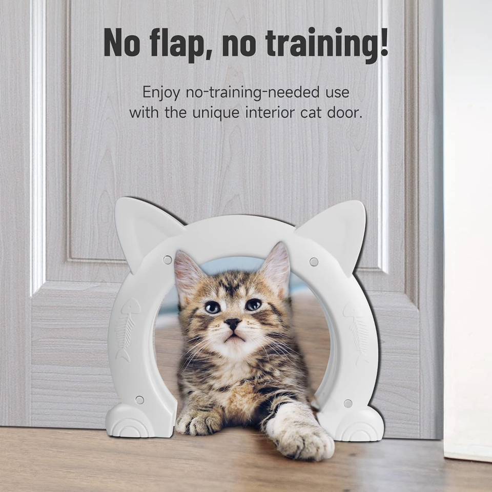 Cat Door Interior Door NoFlap Cat Door for Interior Door, Cat Door