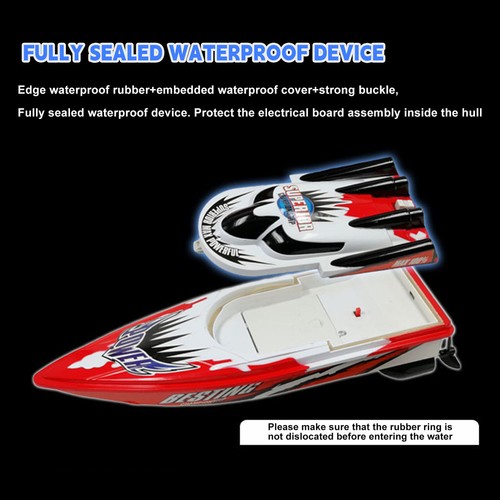 Ferngesteuertes Boot 15KM/H 2.4GHz RC Boot Rennboot für Jungen Mädchen Geschenke - Bild 6 von 12