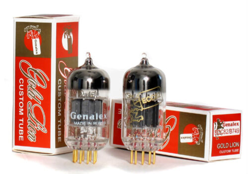 Genalex GOLD LION ECC81 12AT7 Amplitrex Super Platinum Matched  Pair - McIntosh - Afbeelding 1 van 1