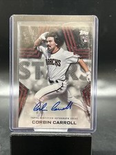 2023 Topps Series 1 Corbin Carroll Rookie Auto Black Parallel RC! BSA-CC 032/199