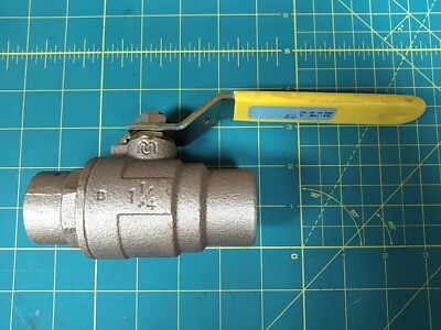 Milwaukee BA-150A-114 Bronze Ball Valve 600 PSI WOG 1-1/4'' Solder Ends