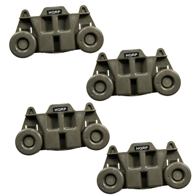 4-Pack HQRP Wheel for Maytag Dishwasher Dishrack Roller Dish Rack, AP5983730