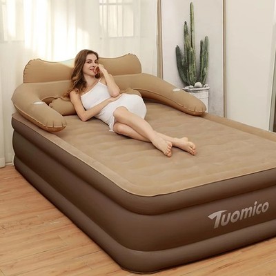 2Person Inflatable Mattress Camping 48cm High Bed Lazy Laying Soft Skin-friendly