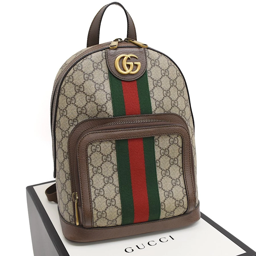 Gucci Sac à Dos GG Petit Sac à Dos 547965 Offidia GG Supreme Beige Or Quincaillerie