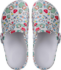 Women S Garden Clogs EVA Slip on Comfort Shoes Cute Printed Waterproof Mules f