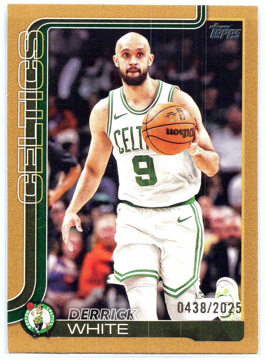 2025 Topps Derrick White 6 Gold Boston Celtics #/2025