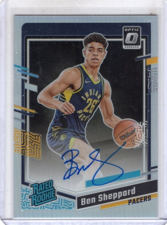 Ben Sheppard 2023-24 Donruss Optic Rated Rookie RC Auto #294 Pacers