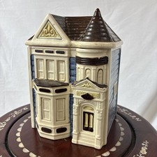 Vintage Otagiri Victorian House Ceramic Cookie Jar  Canister