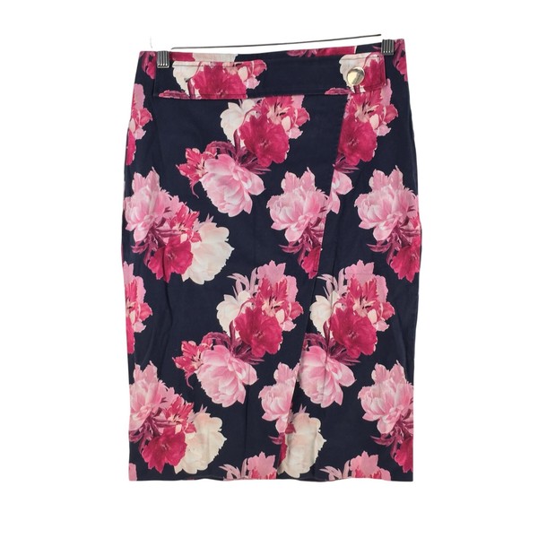Portmans Skirt Womens 10 Multicolour Floral Pencil Knee Length Lined 129543