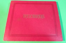 45 RPM Record Storage Binder  RED  - Holds 10 Records - Blank Index VG,