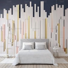 Fotomurale in tessuto non tessuto carta da parati quadri da parete 3D oro con pianta rettangolare 4274