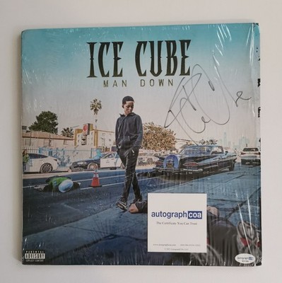 Autographed Ice Cube 'Man Down' Vinyl Signed by Artist - AutographCOA certified
