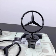 Fit For Mercedes Benz S E C E350 Front Hood Raised Star Emblem 44mm Matt Black Fit For Mercedes Benz S E C E350 Front Hood Raised Star Emblem 44mm Matt Black