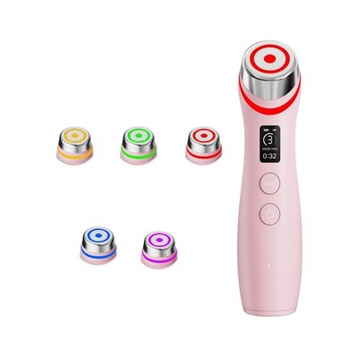 Upgraded Version 6in1 Real Glass Glow Beauty Pink Device Looking Glass Skin Care