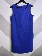 AB Studio Womens Dress Size 12 Cobalt Blue Sheath Business Career Party Cocktail