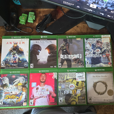 XboxOne Game Lot FIFA, NBA 2K, Halo, Anthem, Elderscrolls, Madden, Dead Rising3