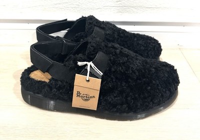 Dr Marten Jorge II Faux Fur Lined Deluxe Borg Slingback Mules Mens Size 13 New