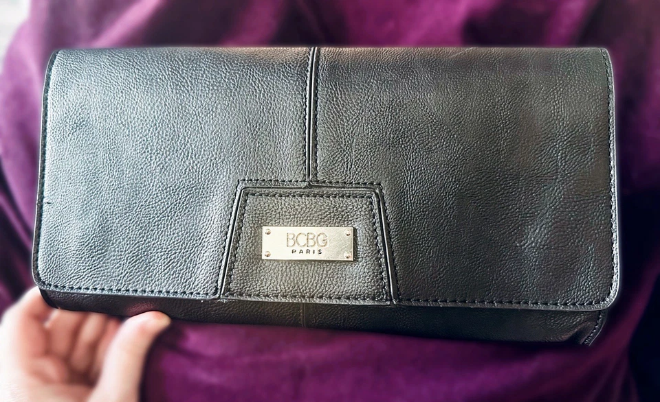 BCBG Paris Classic Black Clutch Purse NWT $78 - Image 4 of 4