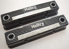 Holley Aluminum Finned Valve Covers 140r-50b Chevrolet Sbc 283 302 327 350 Pair Holley Aluminum Finned Valve Covers 140r-50b Chevrolet Sbc 283 302 327 350 Pair