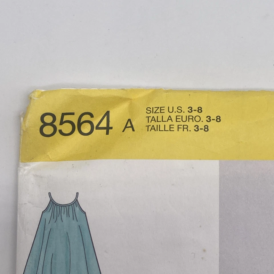 Simplicity Sewing Pattern 8564 Girls Dress Size 3 4 5 6 7 8 Uncut - Image 4 of 4