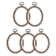 4x3.5inch Embroidery Hoops, 5Pcs Oval Frame Cross Stitch Hoop Ring