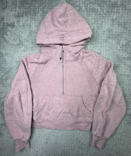 Lululemon Sz M/L Scuba Oversized Half-Zip Hoodie Heathered Pink Taupe