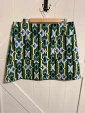 Maeve Anthropologie XL Marisela Mini Skirt Mod Op Art Large 90 Geo-Pattern