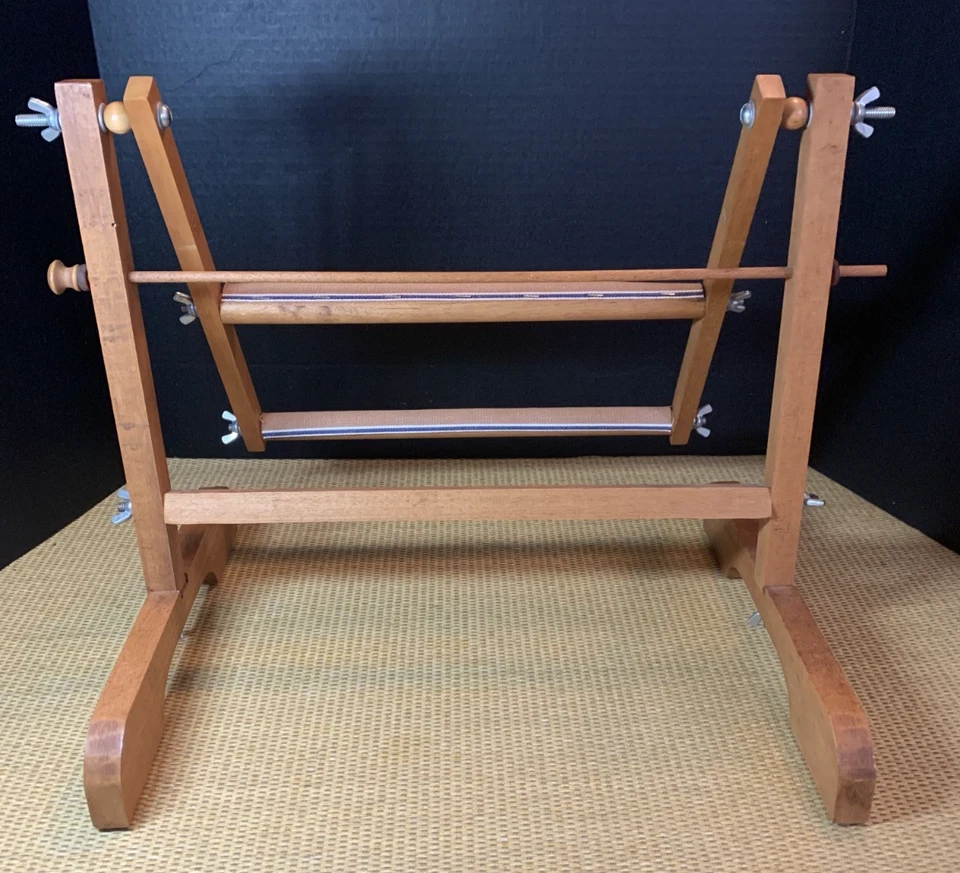 Vtg Needlework Wooden Frame 12" Scroll Cross Stitch Needlepoint Lap or Tabletop - Image 4 of 4