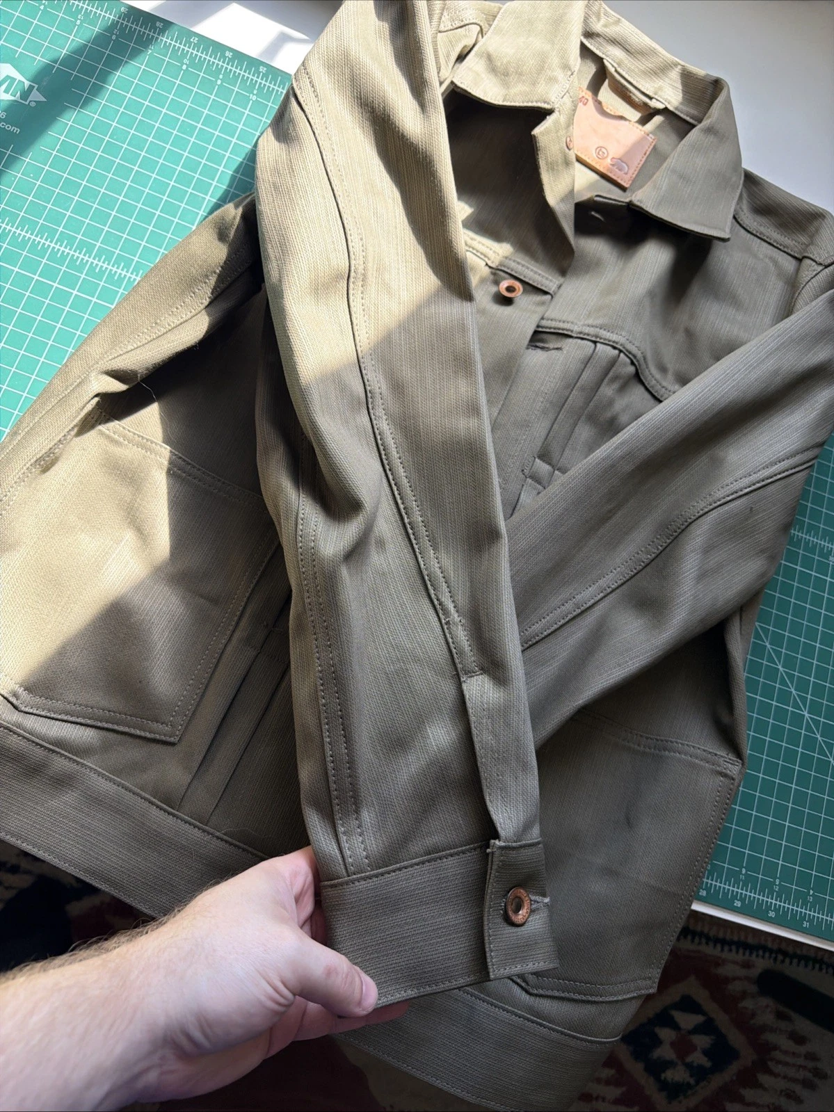 TAYLOR STITCH The RYDER JACKET Yoshiwa Mills Olive Green Size 40 NWT - product detail image 8