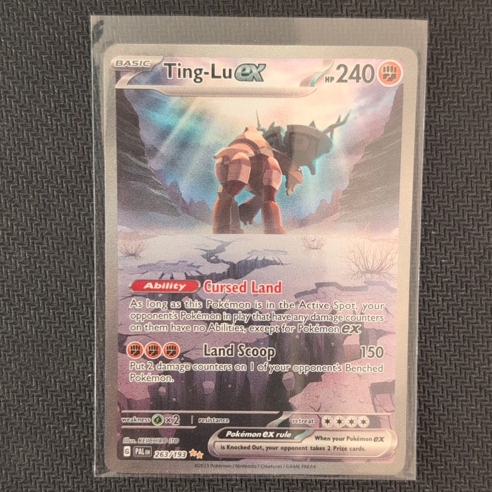 Pokemon TCG Ting-Lu ex SV02 Paldea Evolved Full Art Holo 263/193 EN 2023