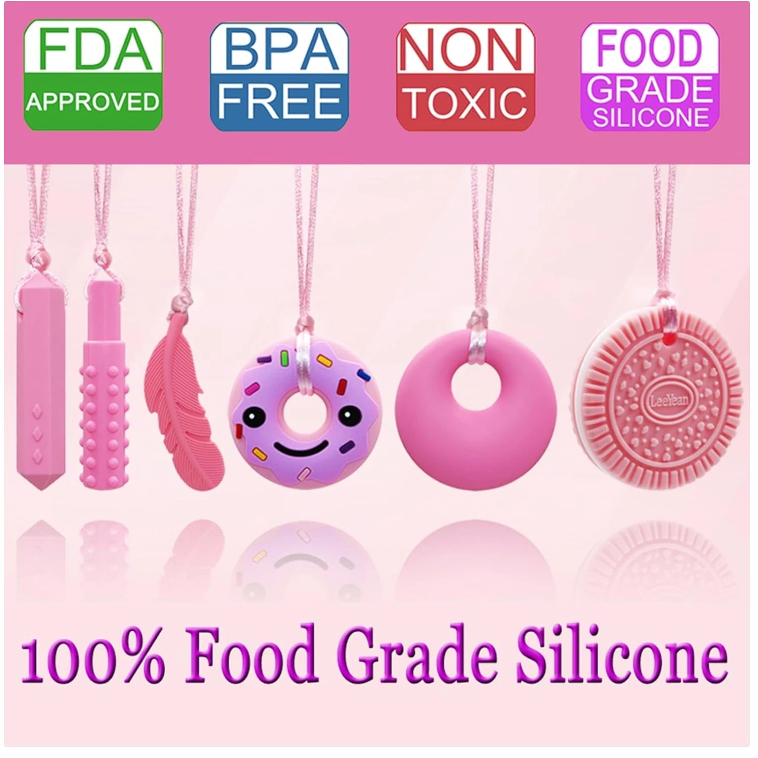 Sensory Chew Necklaces for Kids with Autism - 6 Pack
Opens in a new window or tab
