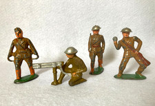 Barclay and Grey Iron Brands Lead WWI Toy Soldiers  4 piece Lot