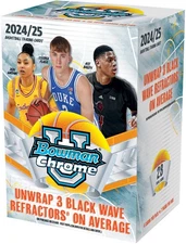 2024/25 Bowman University Chrome Basketball Factory Sealed Value Box