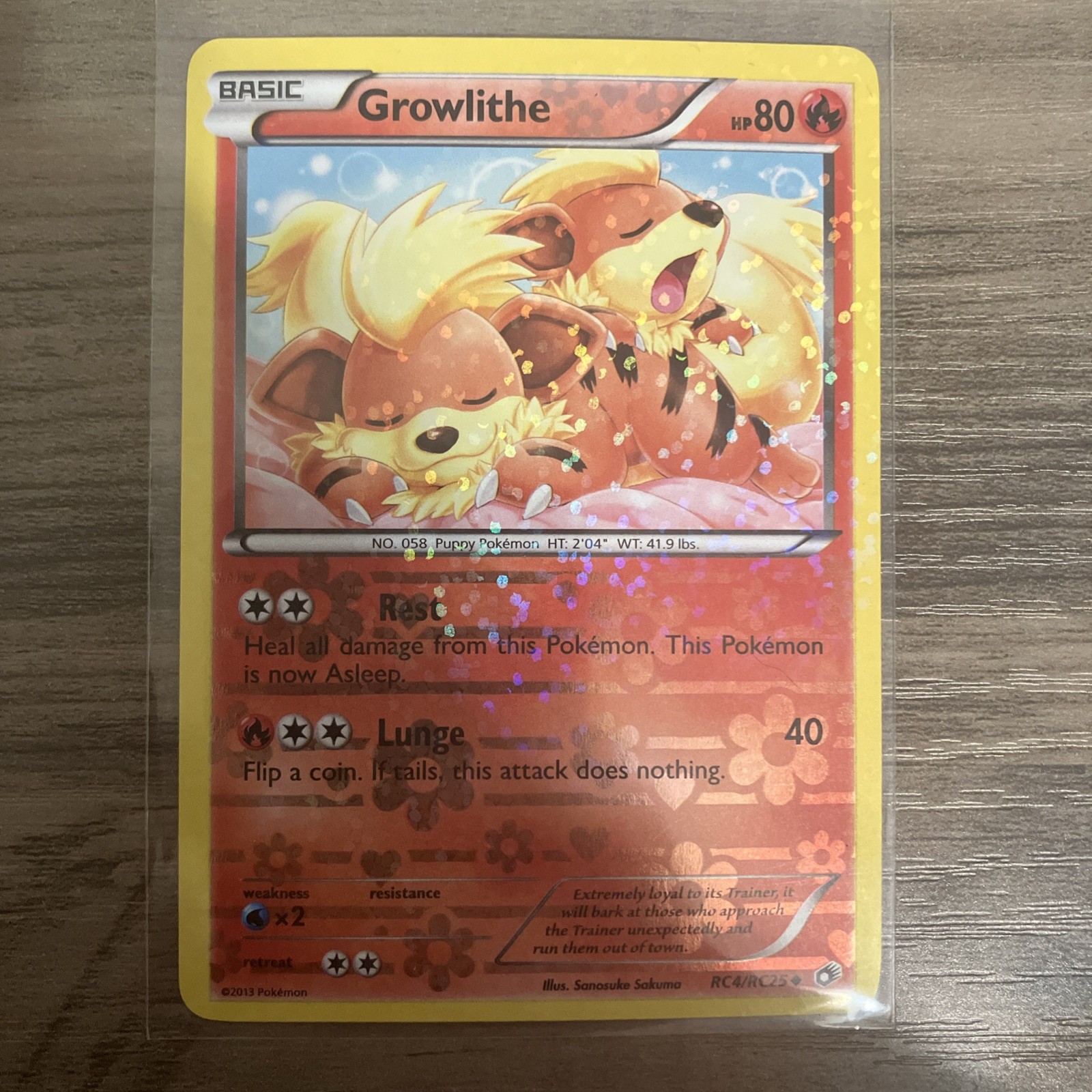 Growlithe 2013 Black & White: Legendary Treasures #RC4/RC25