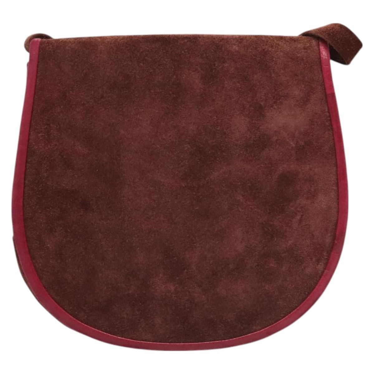 Borsa a tracolla SAINT LAURENT scamosciata marrone originale BA3599