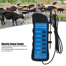 Electric Fence Tester Voltage Meter 10000V Waterproof Portable Tool