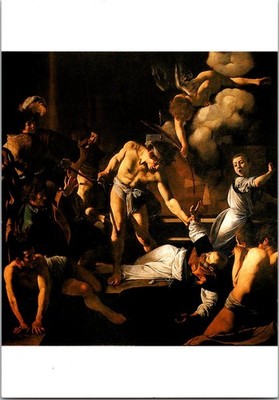Rome Italy Martyrdom of St Matthew Painting Continental Postcard B724