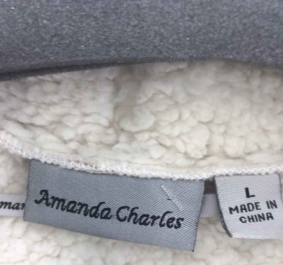 Chaleco de gamuza sintética Amanda Charles usado para mujer tostado Sherpa polar suave grande usado en excelente estado Foto 3 de 4