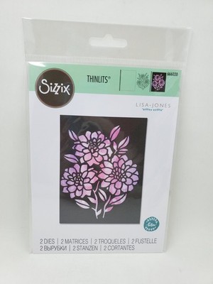 SI1 Sizzix Negative Florals by Lisa Jones Thinlits Dies 666020 