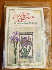 Beaded Iris Banner VTG Annies Creative Woman Kit of the Month Club NEW