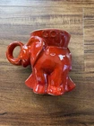 Frankoma Art Pottery Red Elephant Mug Cup 1976 Republican GOP Political Vintage