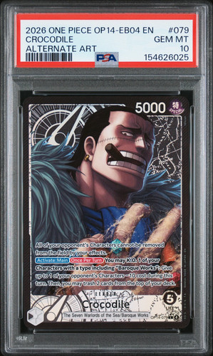 Crocodile (Alternate Art) graded PSA 10 for sale on eBay